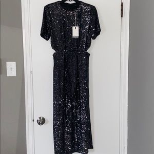 Charcoal sequins dress size M